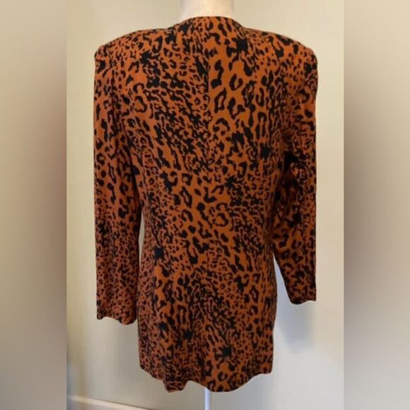 Vintage Nicole Studio animal print Top Medium - Picture 4 of 7